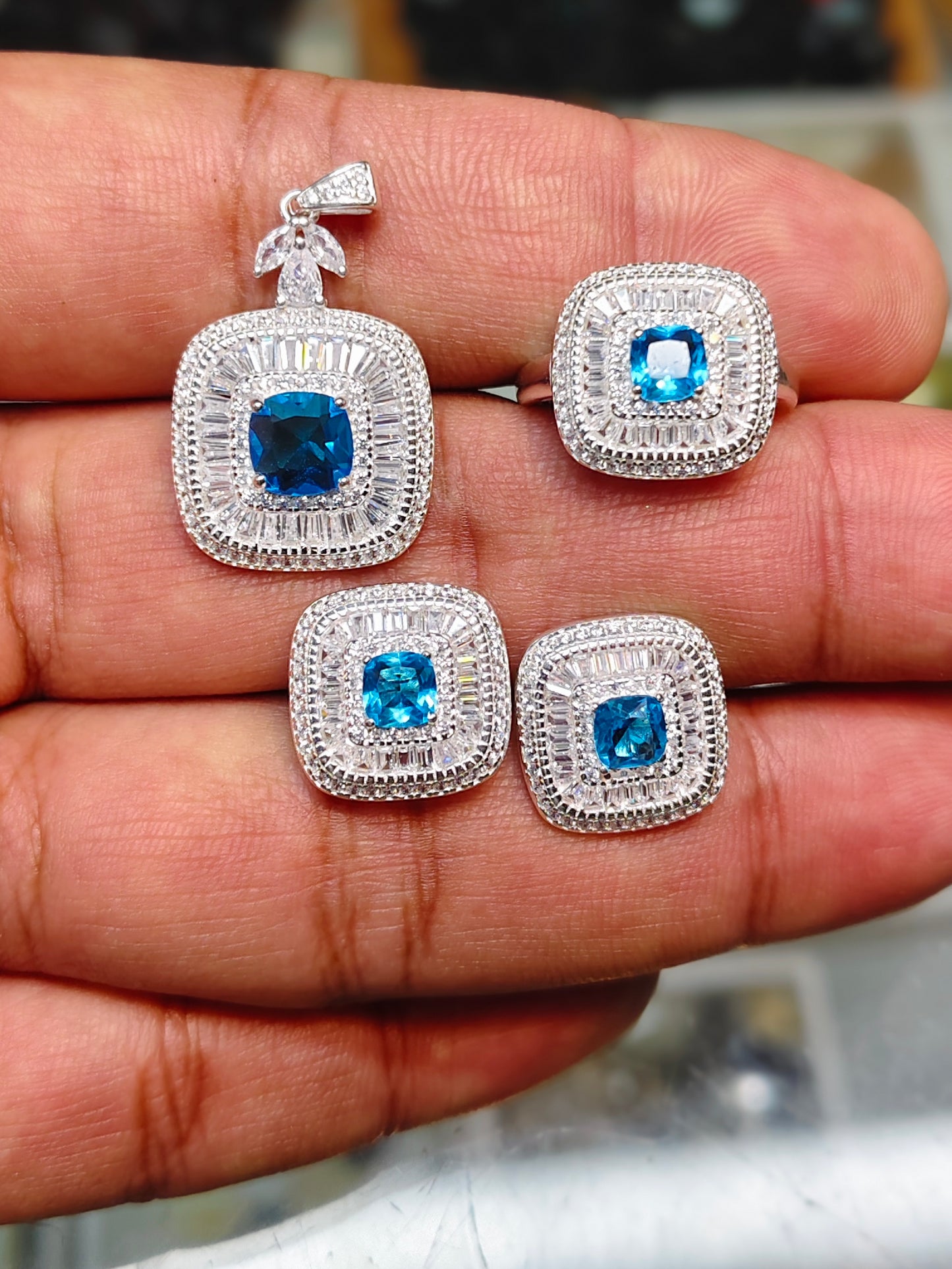 Jewelry Sets In Blue Topaz