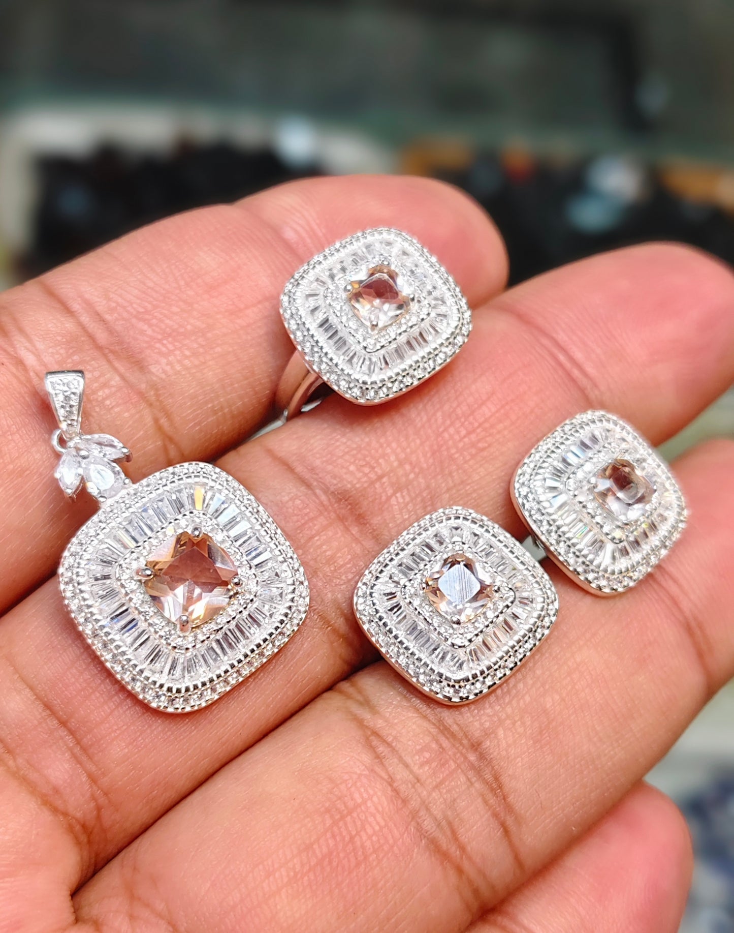 Jewelry Sets In Snokey Quartz
