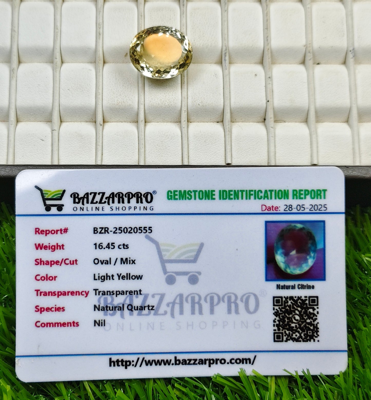 Citrine With Lab Certificate