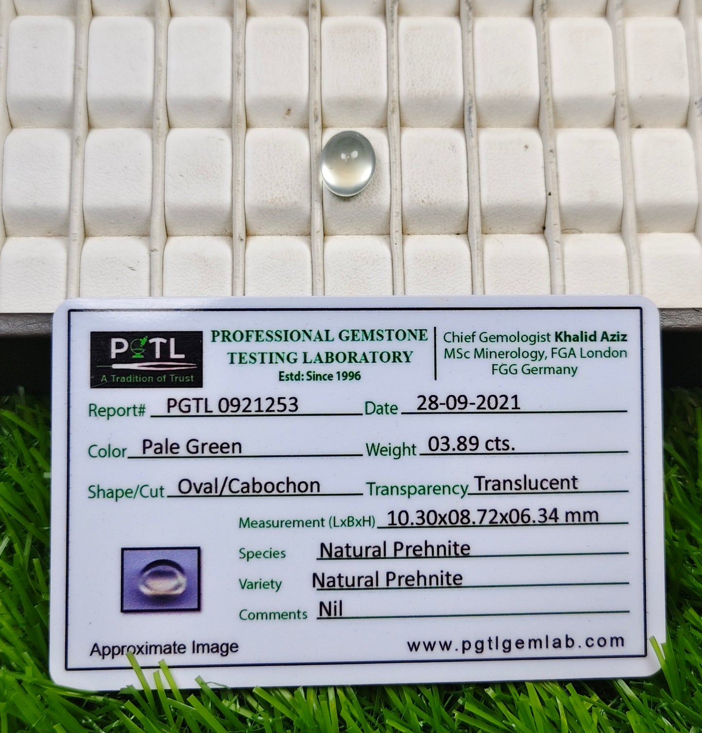 Prehnite With Lab Certificate