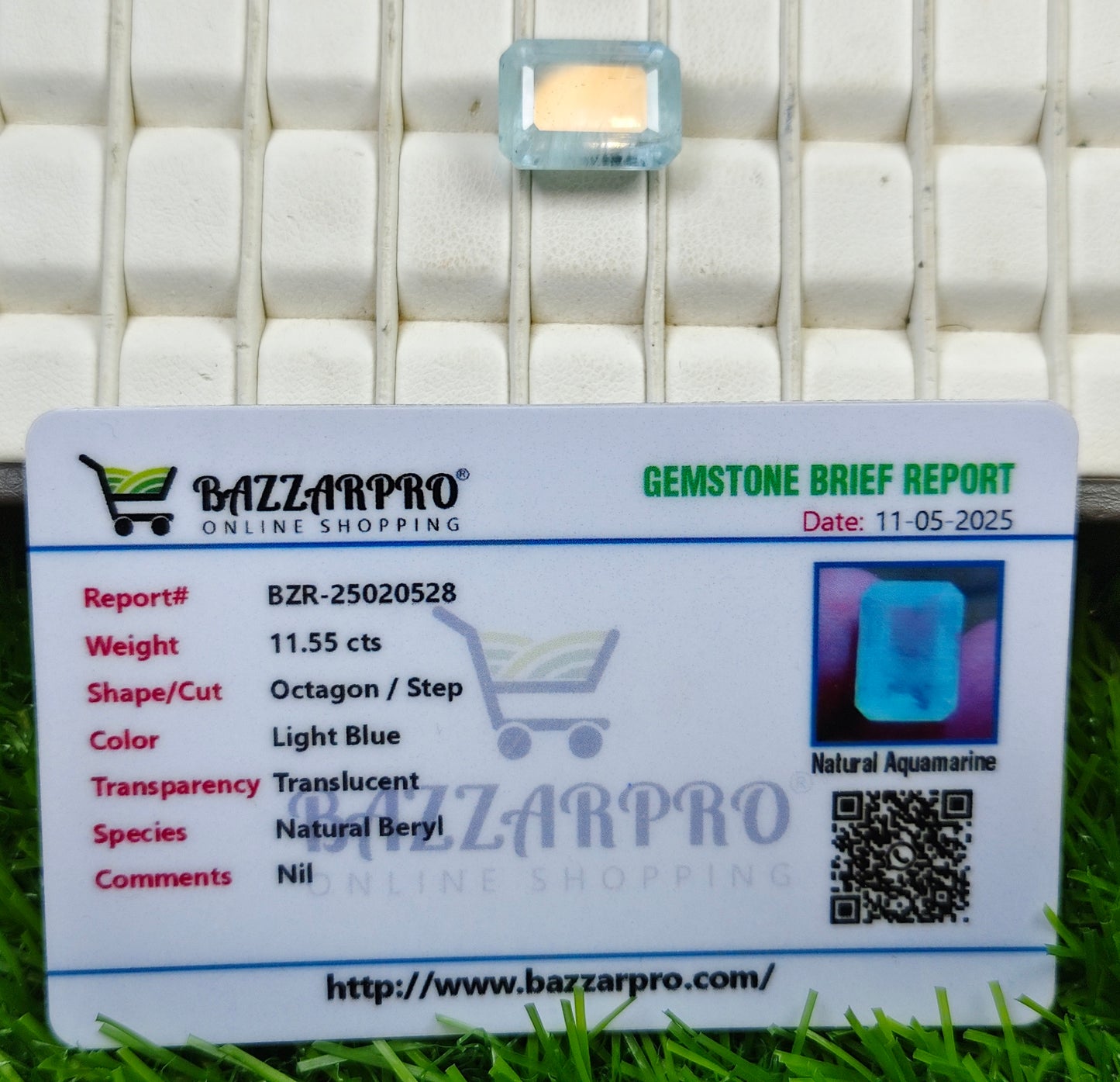 Premium Aquamarine With Lab Certificate