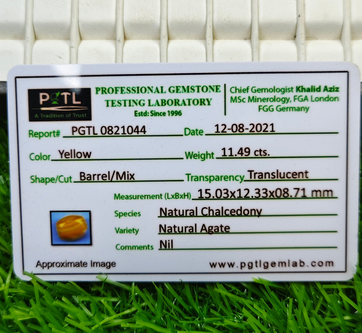 Zarad Aqeeq With Lab Certificate