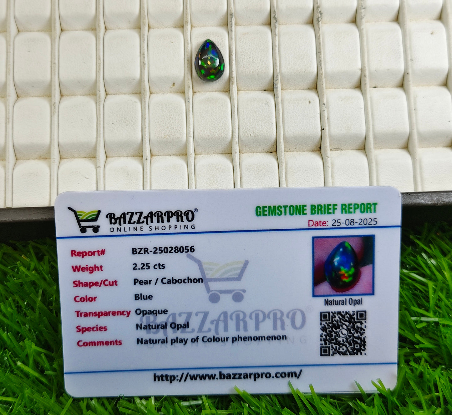 Black Opal With Lab Certificate