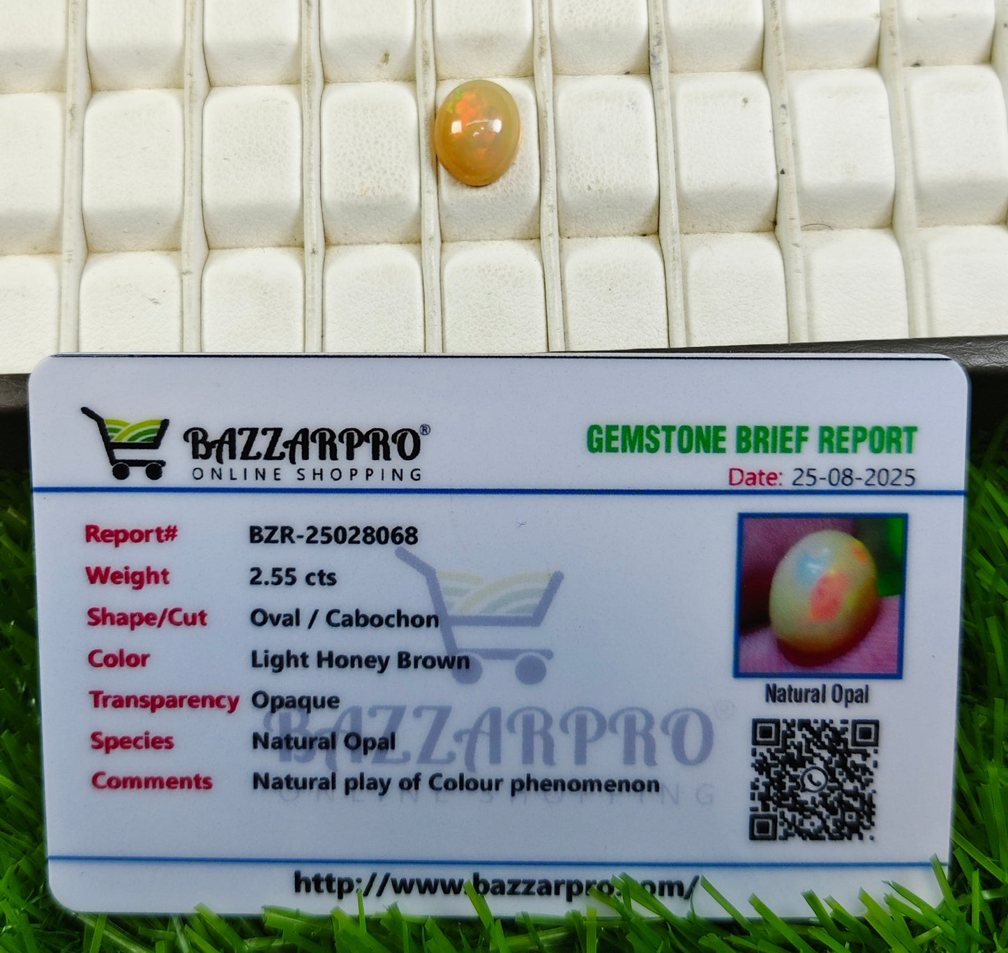 Fire Opal With Lab Certificate
