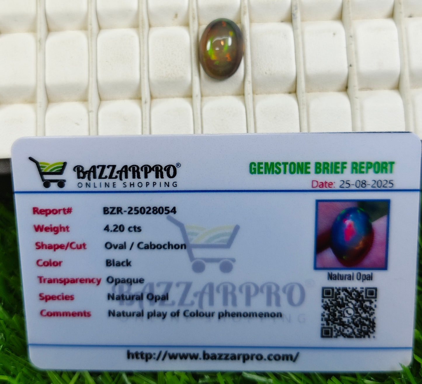 Black Opal With Lab Certificate