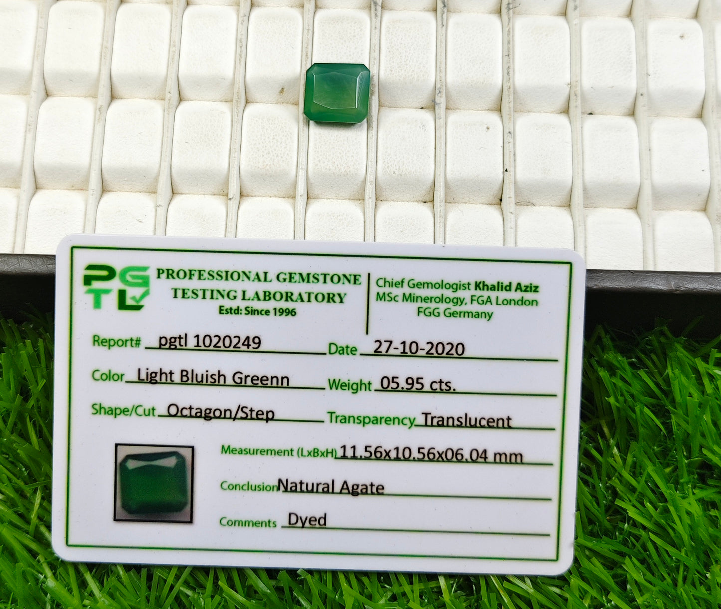 Aqeeq Stone With Lab Certificate