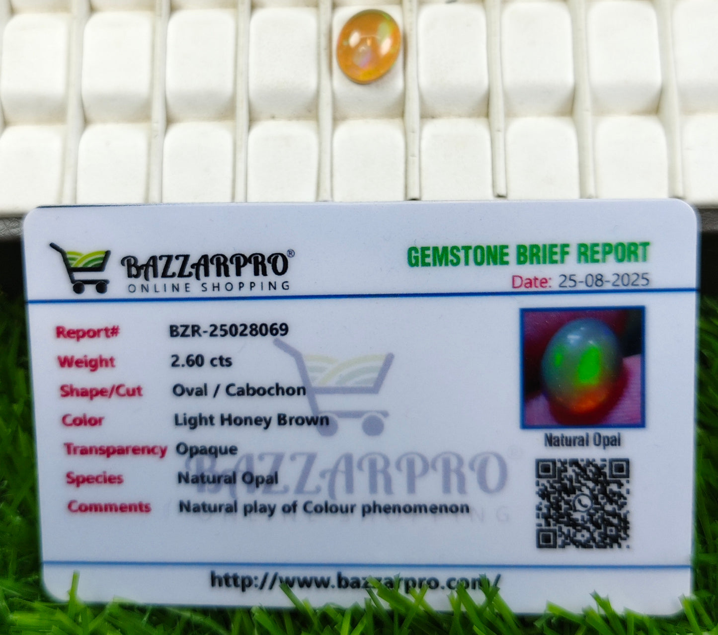 Full Fire Opal With Lab Certificate