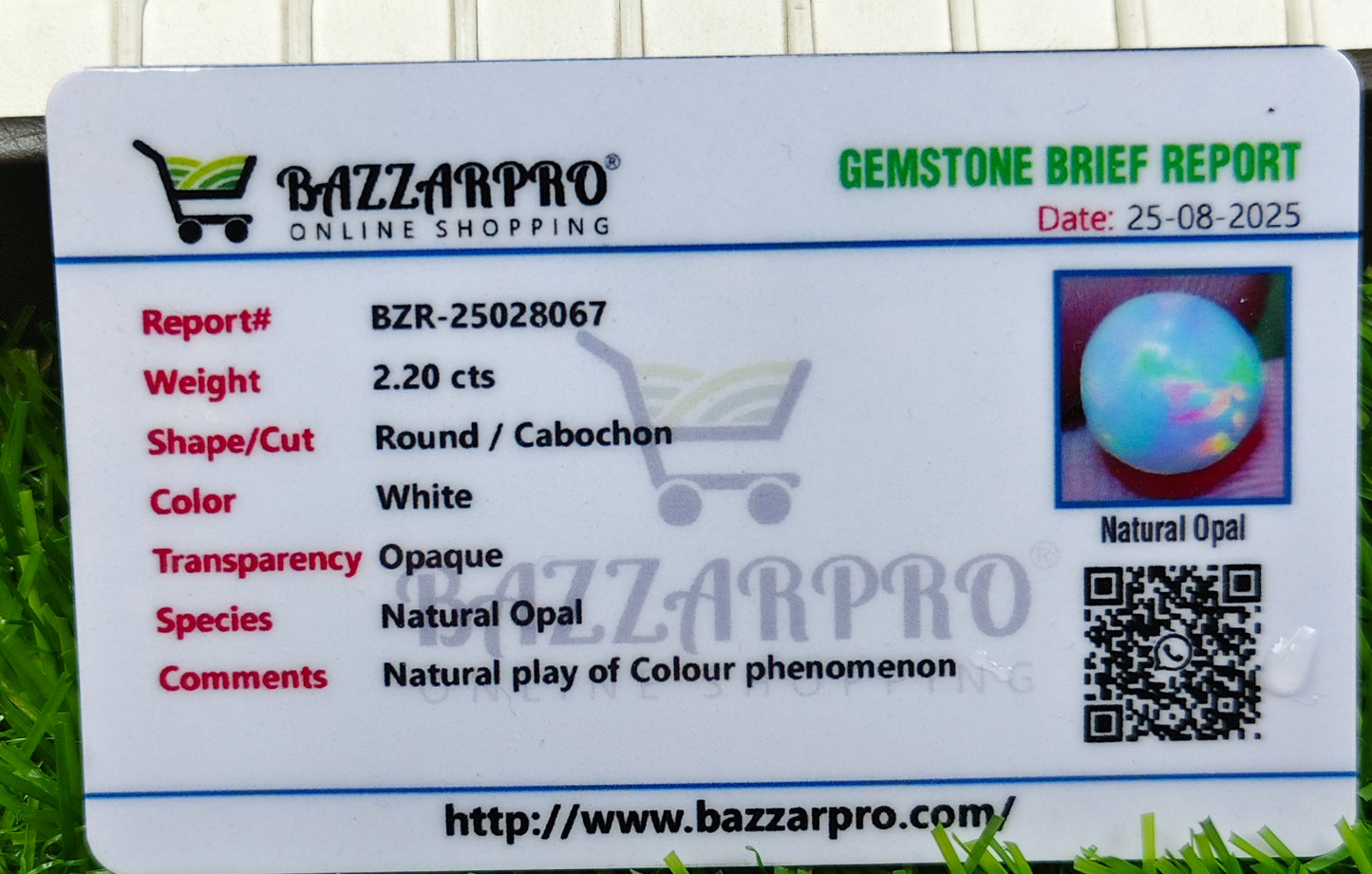 Full Fire Opal With Lab Certificate