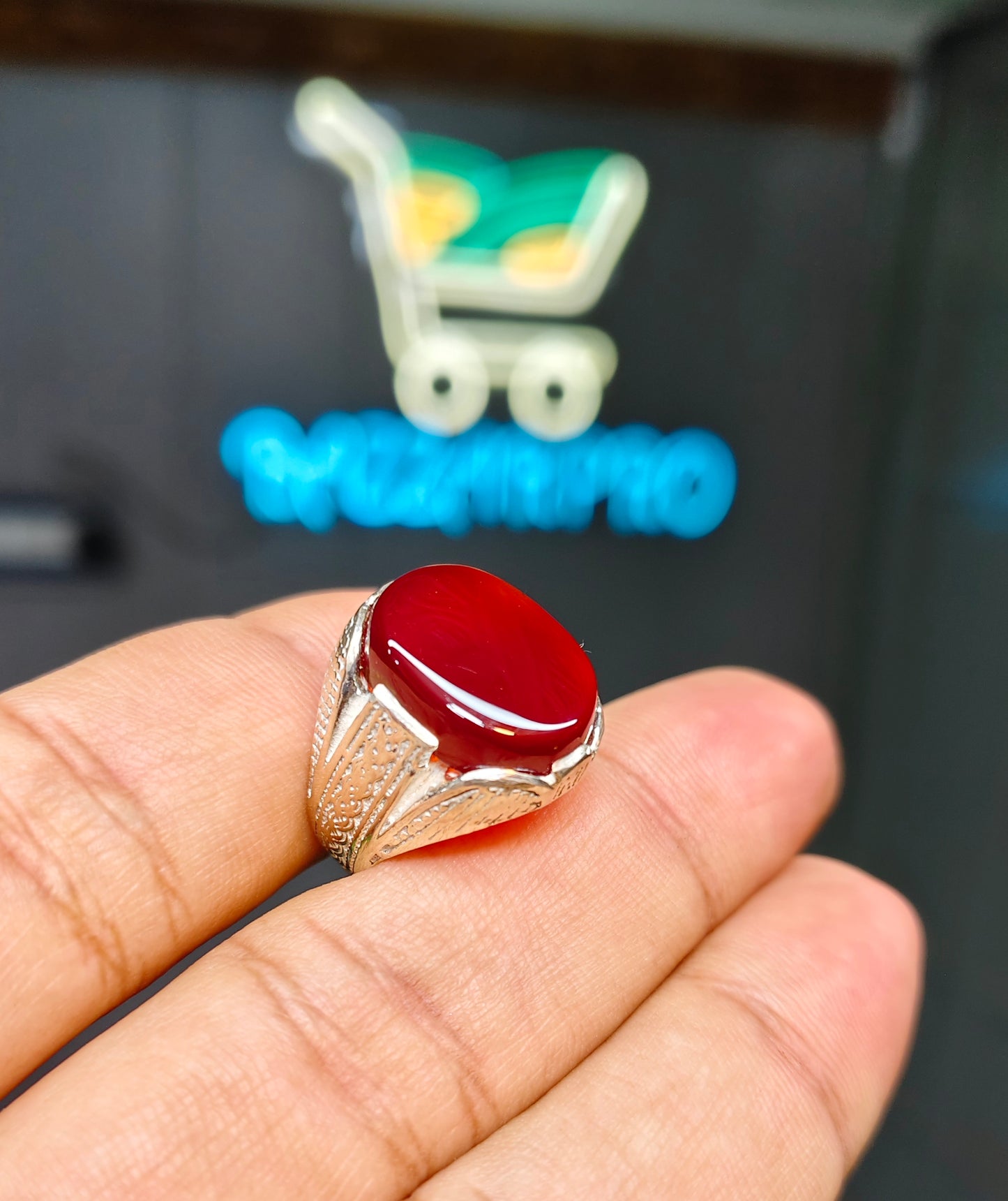 Yamni Aqeeq Ring