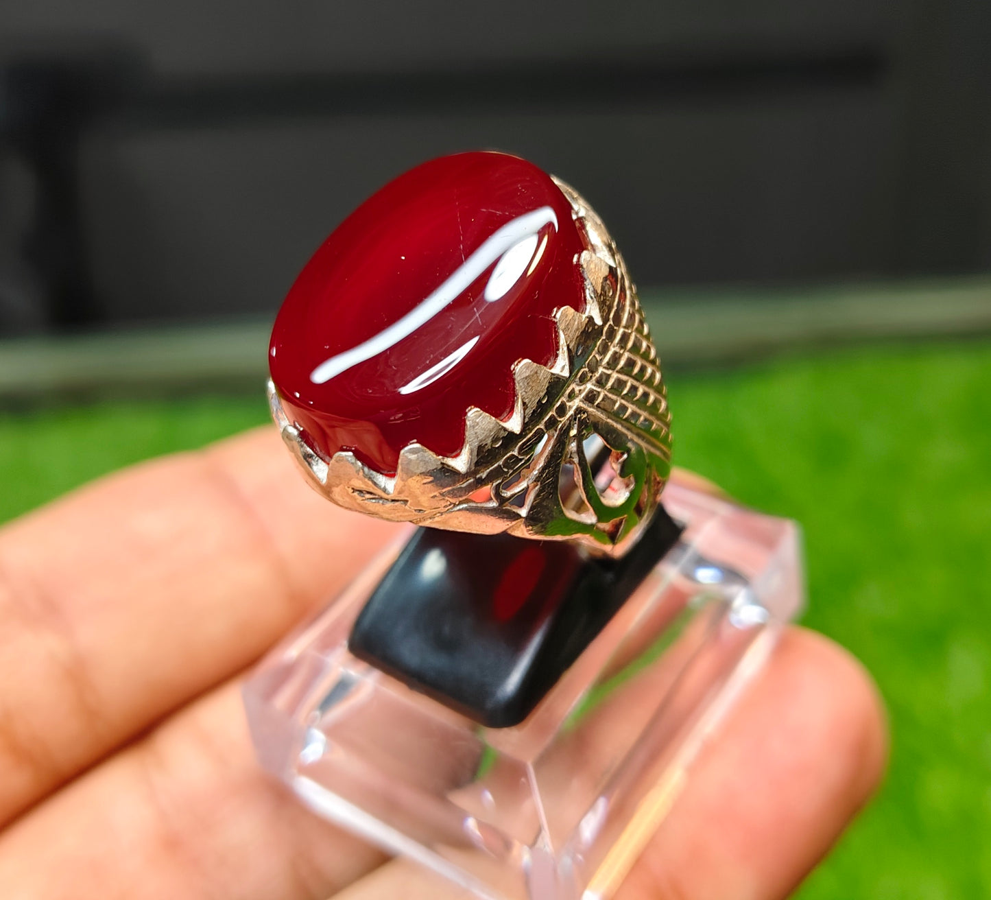 Yamni Aqeeq Ring