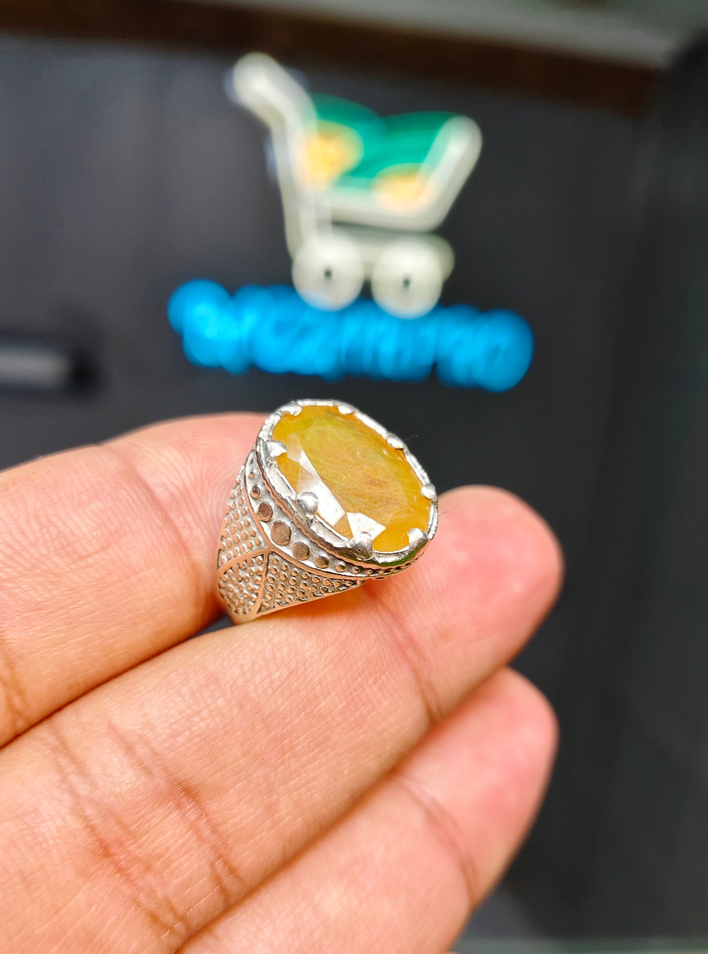 Premium Quality Pukhraj Ring