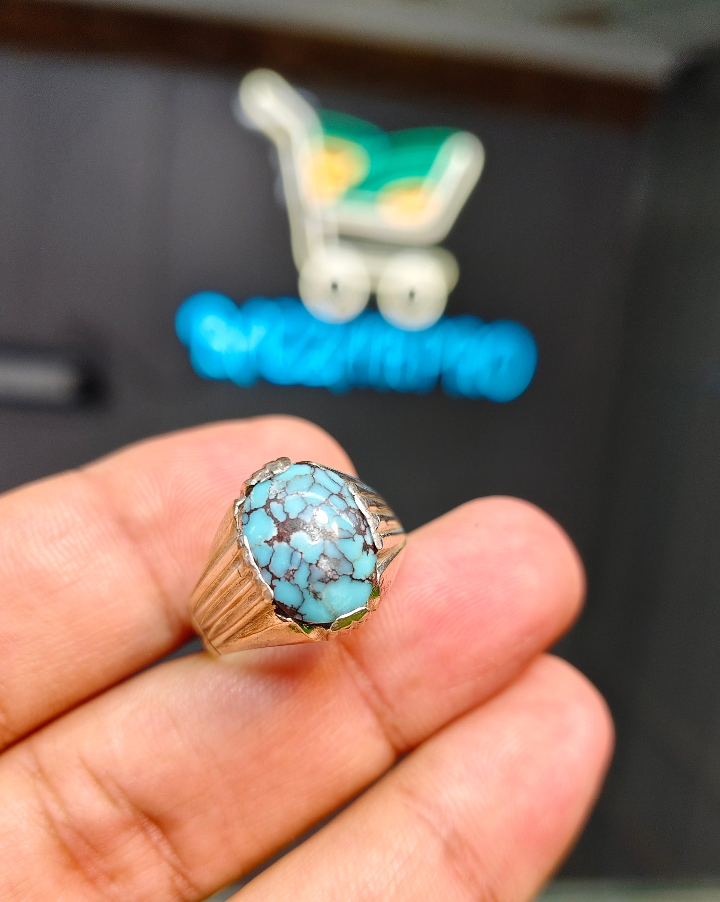 Spider web Feroza Ring