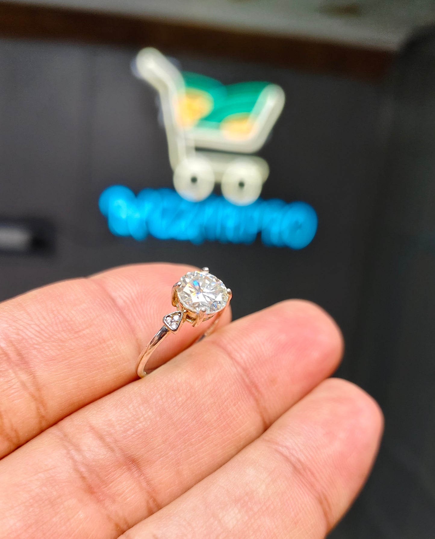 Moissanite Diamond Ring