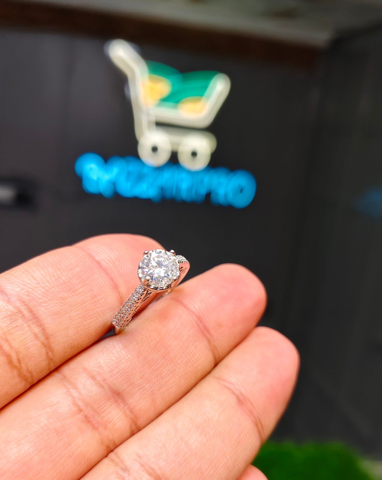Moissanite Diamond Ring