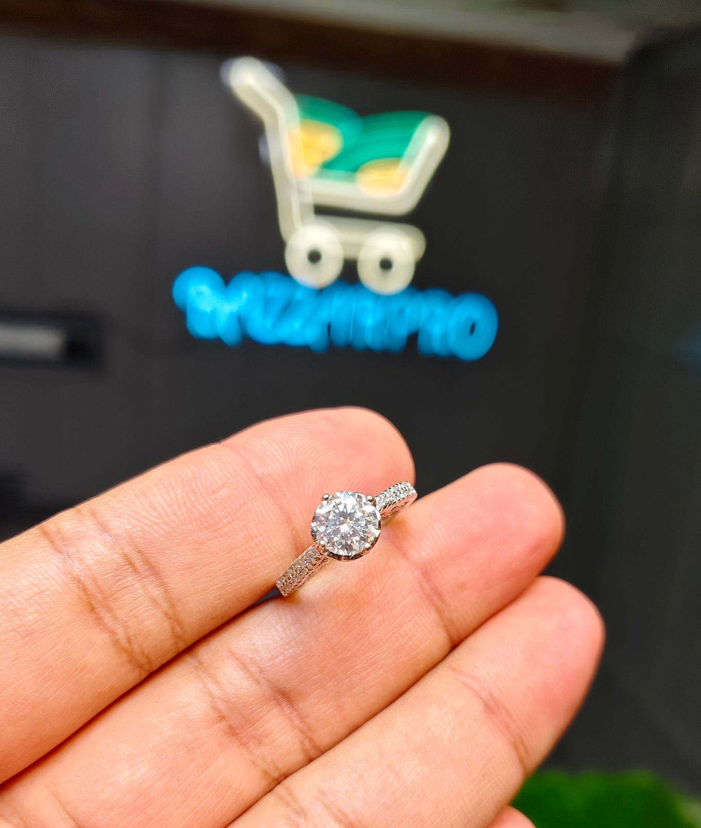 Moissanite Diamond Ring
