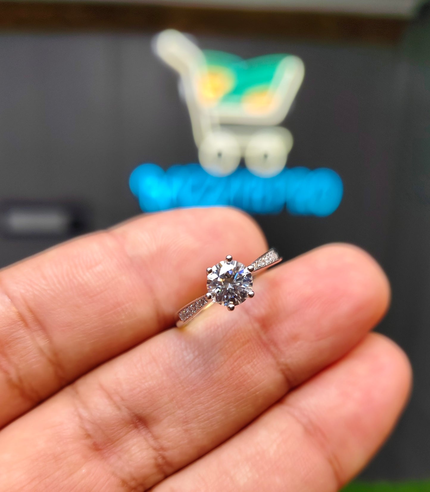Moissanite Diamond Ring