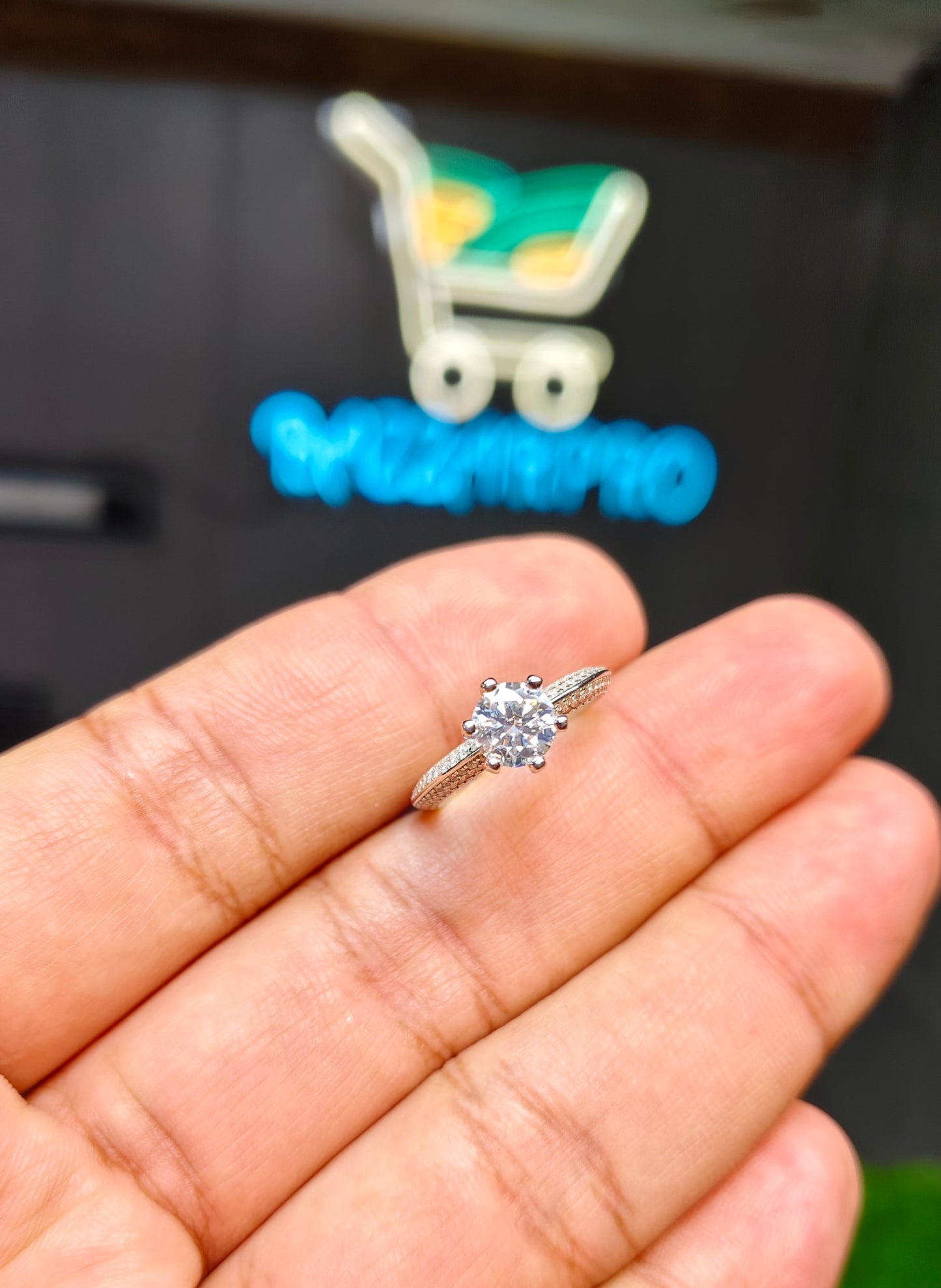 Moissanite Diamond Ring