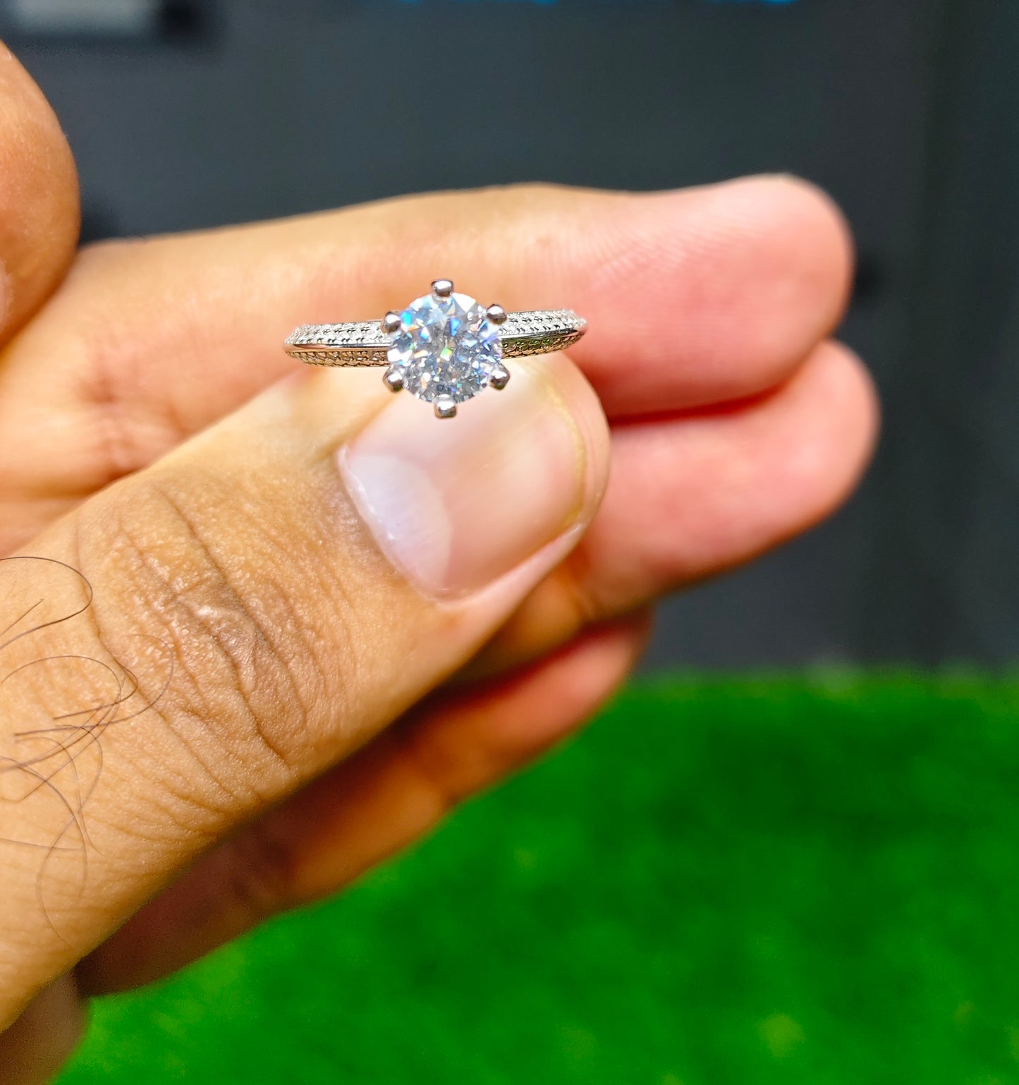 Moissanite Diamond Ring