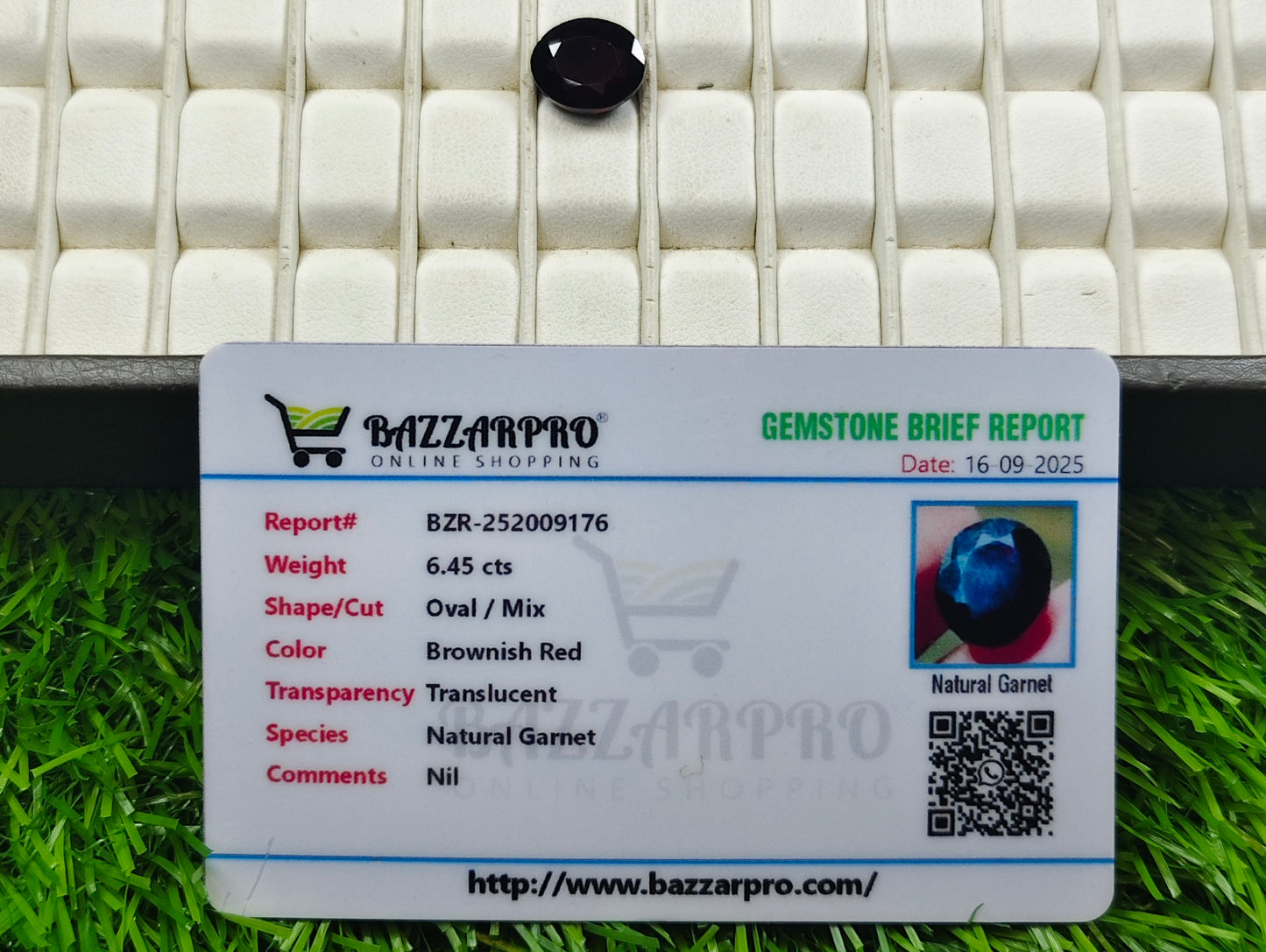 Premium Garnet With Lab Certificate