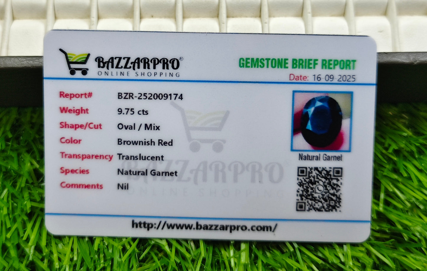 Premium Garnet With Lab Certificate