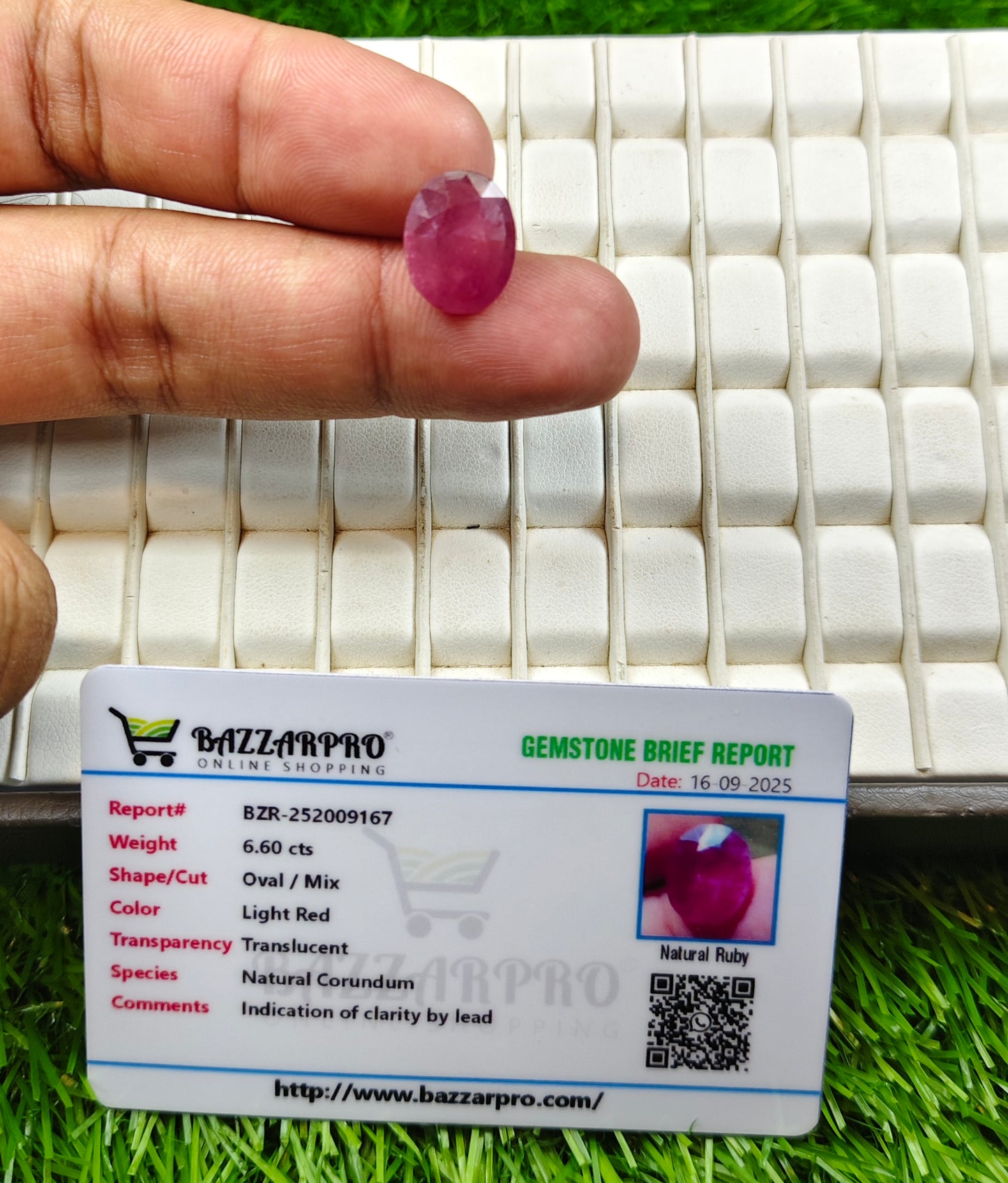 Premium Ruby With Lab Certificate