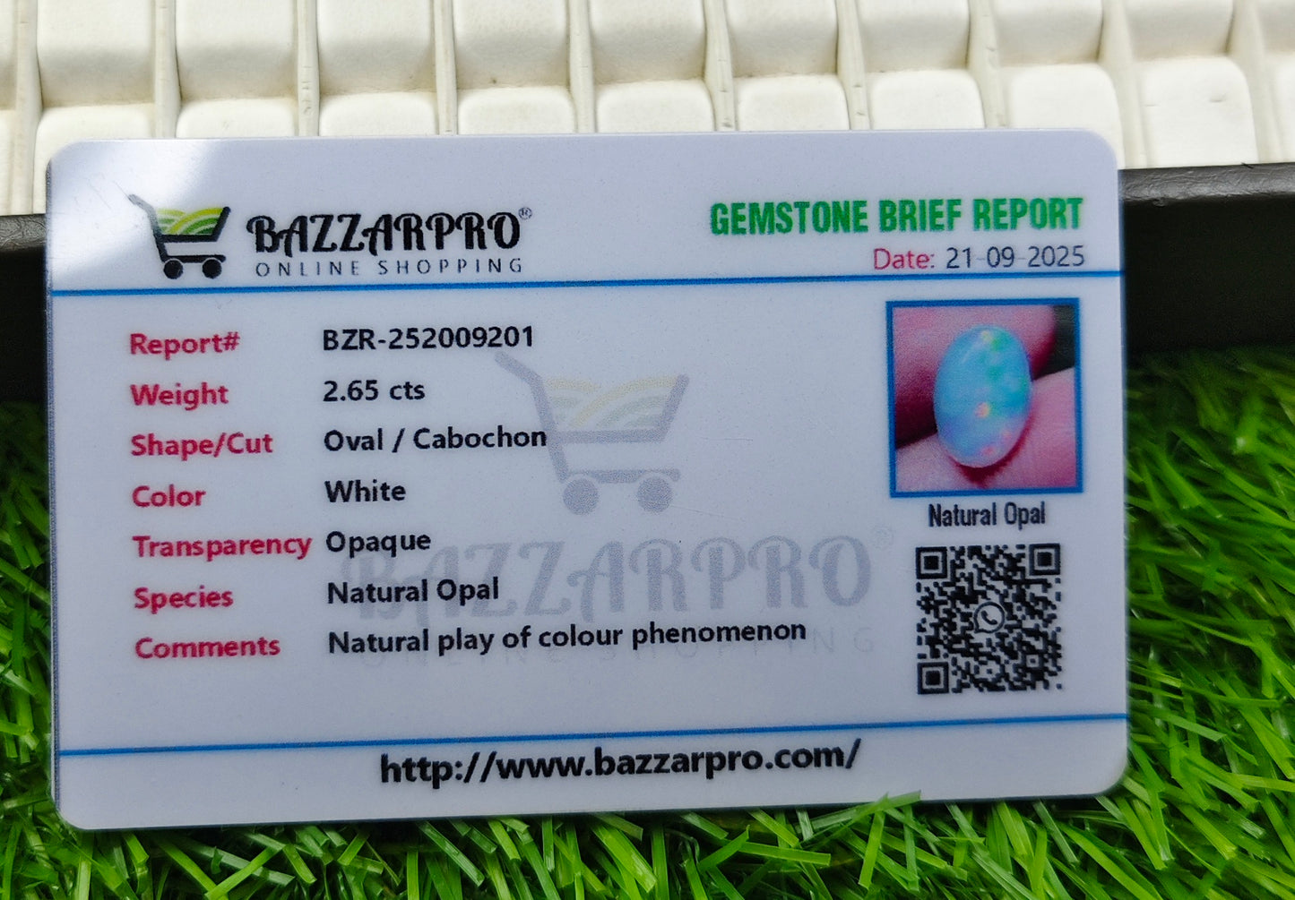 Premium Opal With Lab Certificate