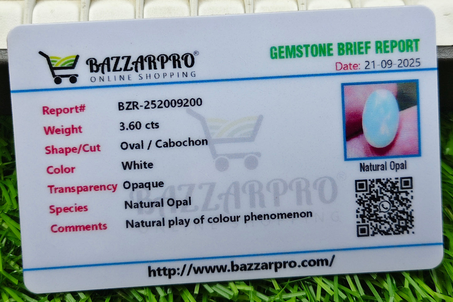 Premium Opal With Lab Certificate