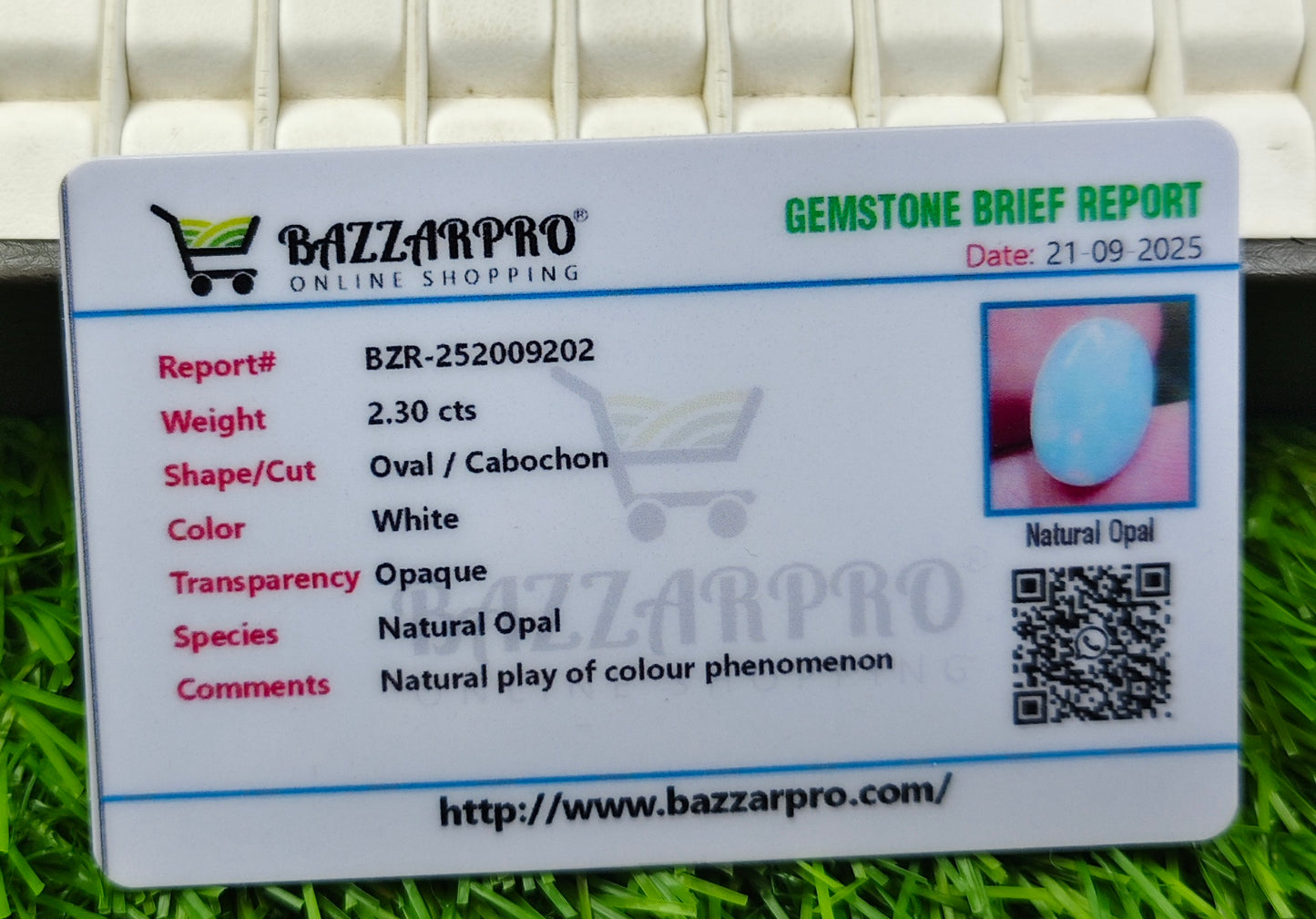 Premium Opal With Lab Certificate
