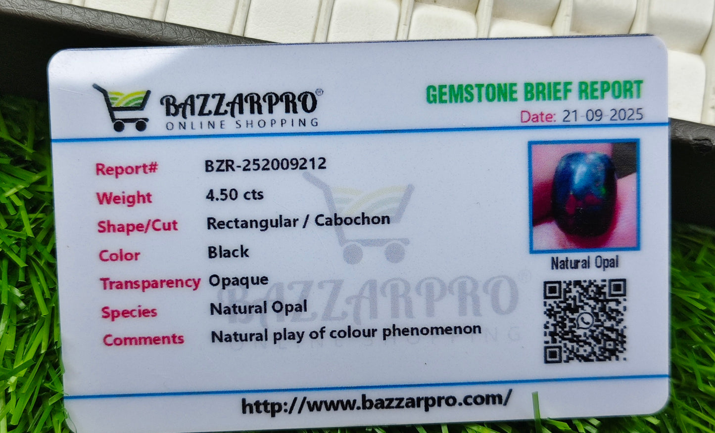 Premium Opal With Lab Certificate