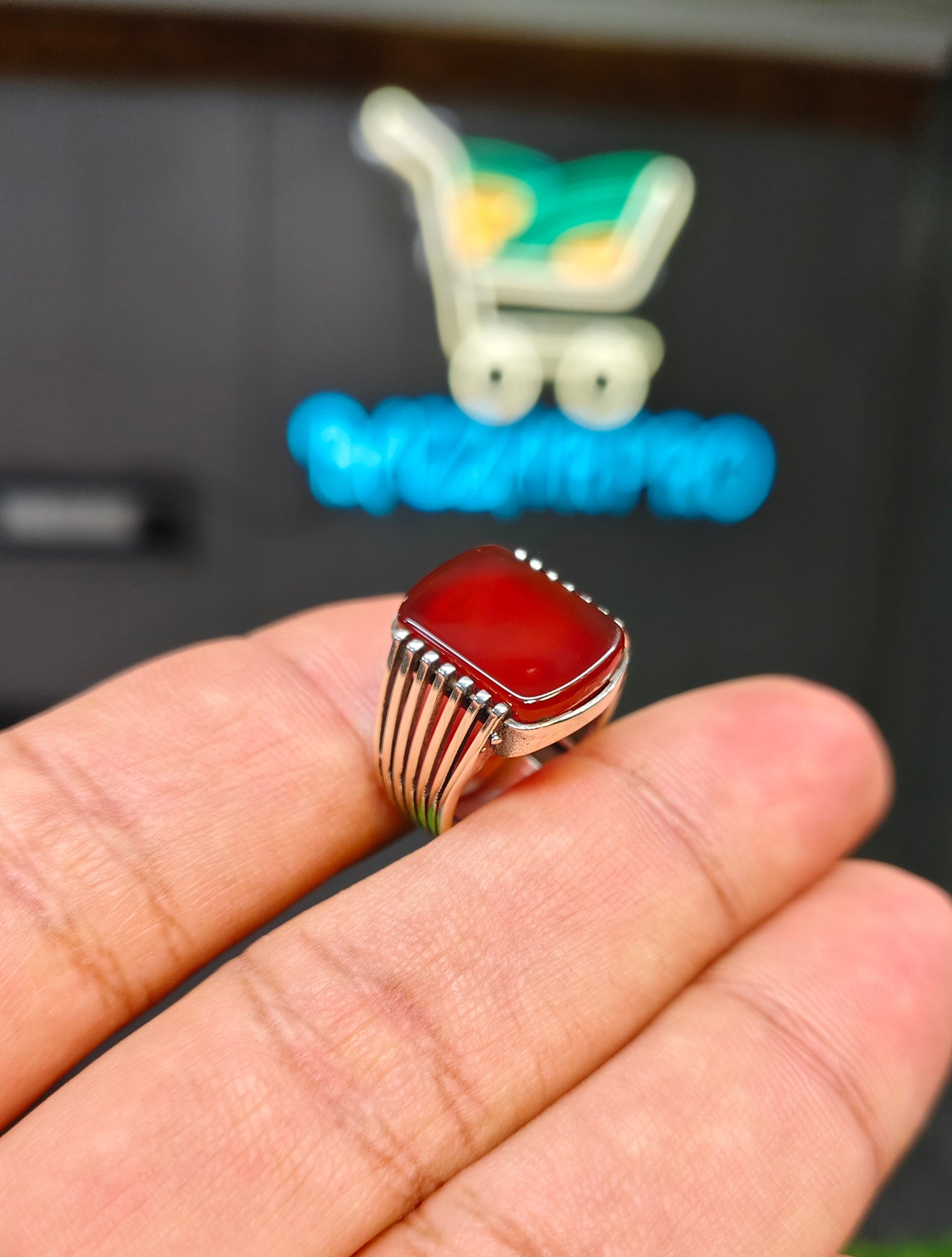 Yamni Aqeeq Ring