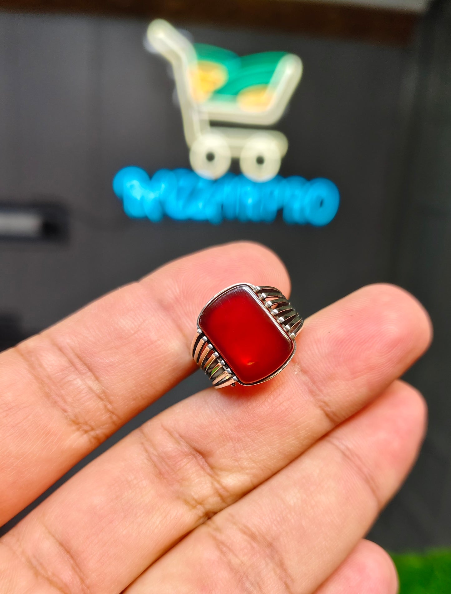 Yamni Aqeeq Ring