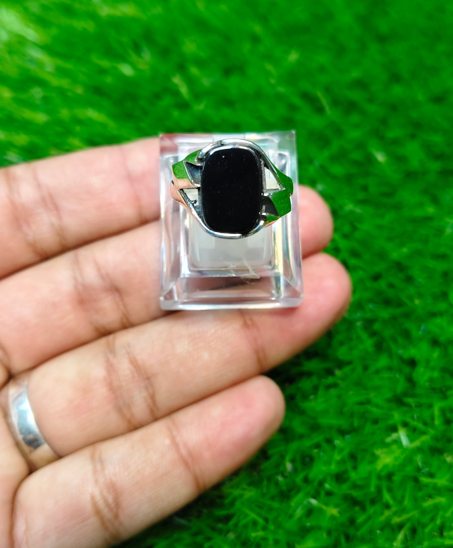 Black Yamni Aqeeq Ring