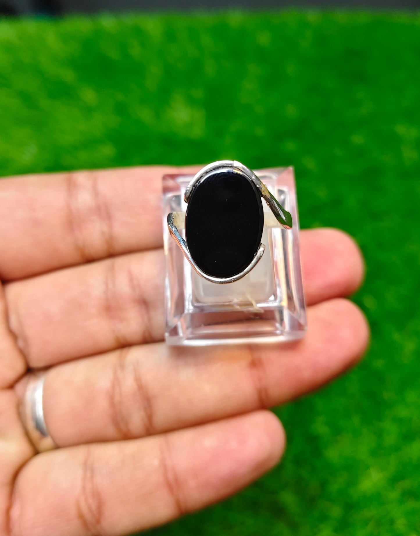 Black Yamni Aqeeq Ring