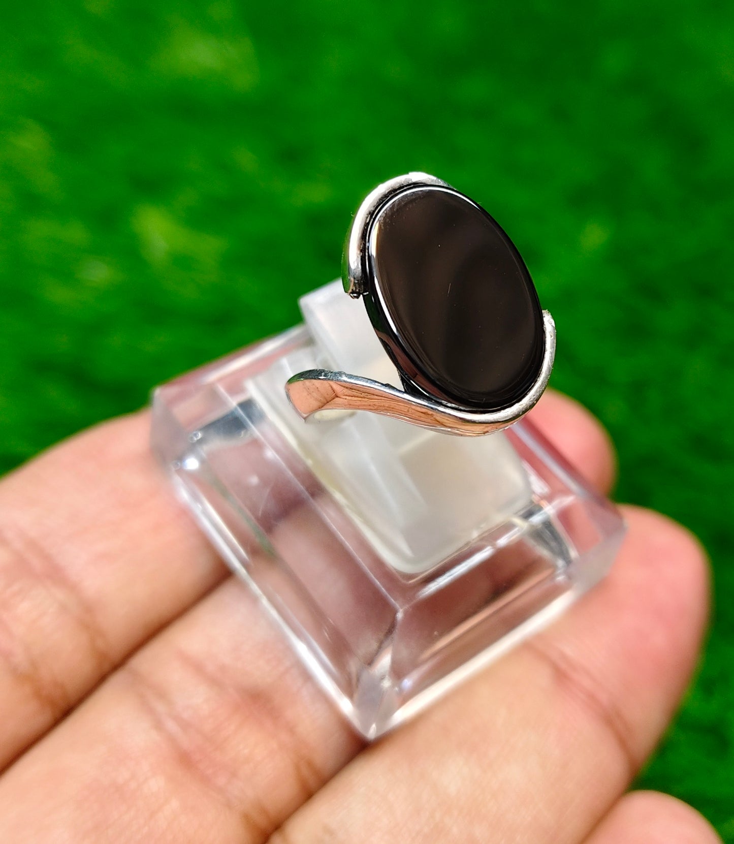 Black Yamni Aqeeq Ring