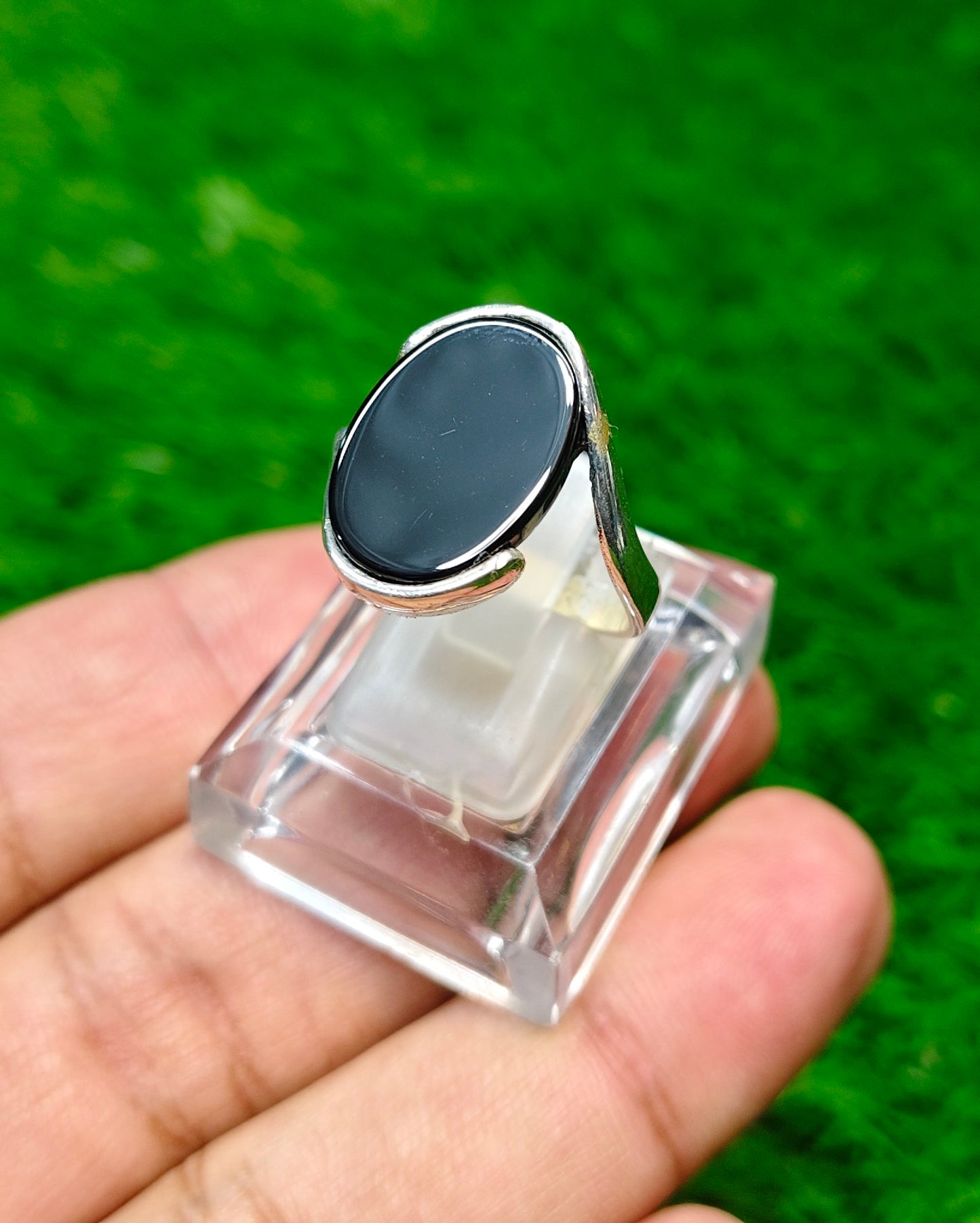 Black Yamni Aqeeq Ring