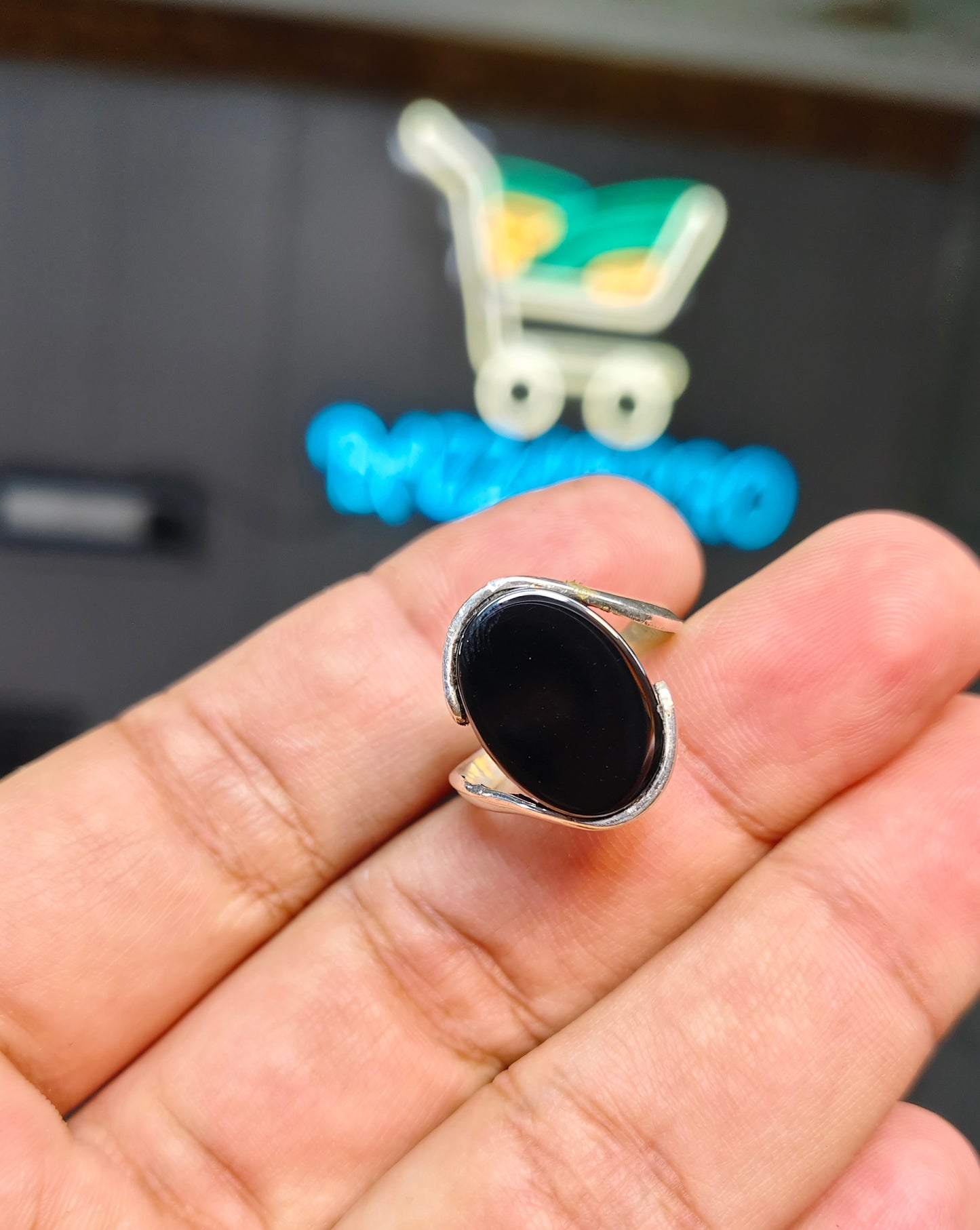 Black Yamni Aqeeq Ring