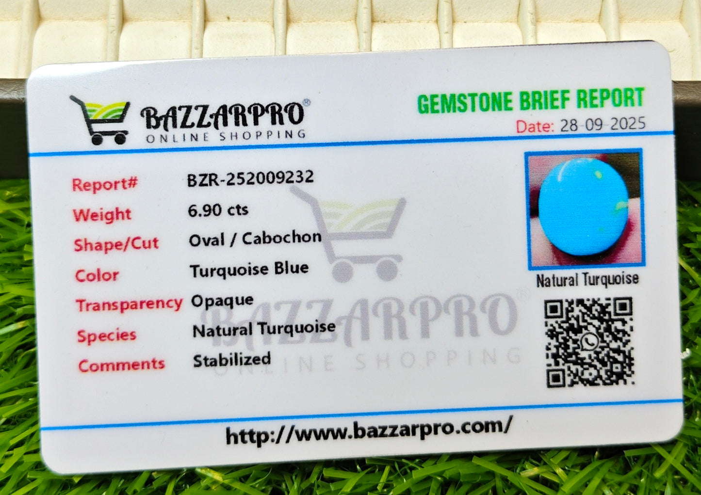 Premium Quality Irani Feroza With Lab Certificate