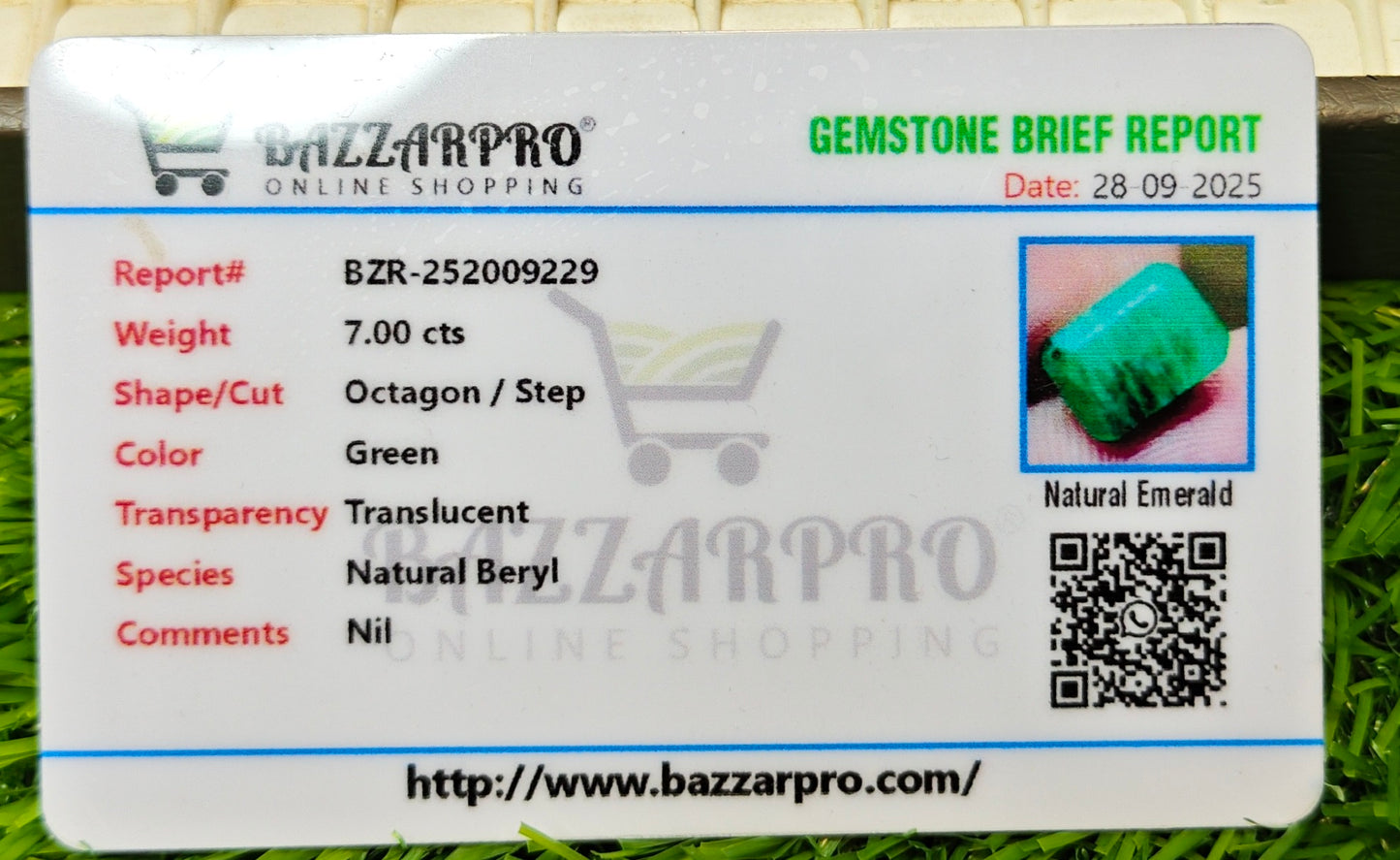 Natural Zamurd With Lab Certificate