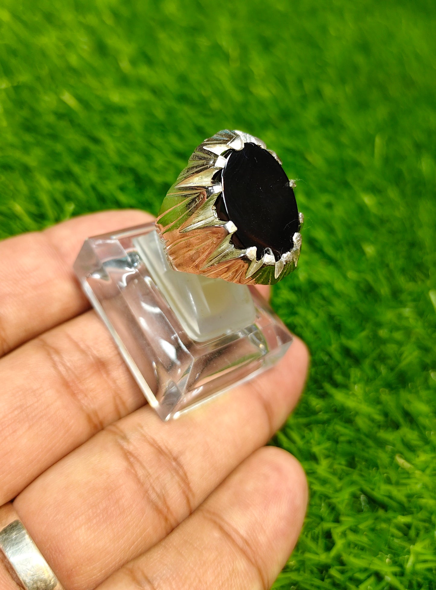 Black Aqeeq  Ring