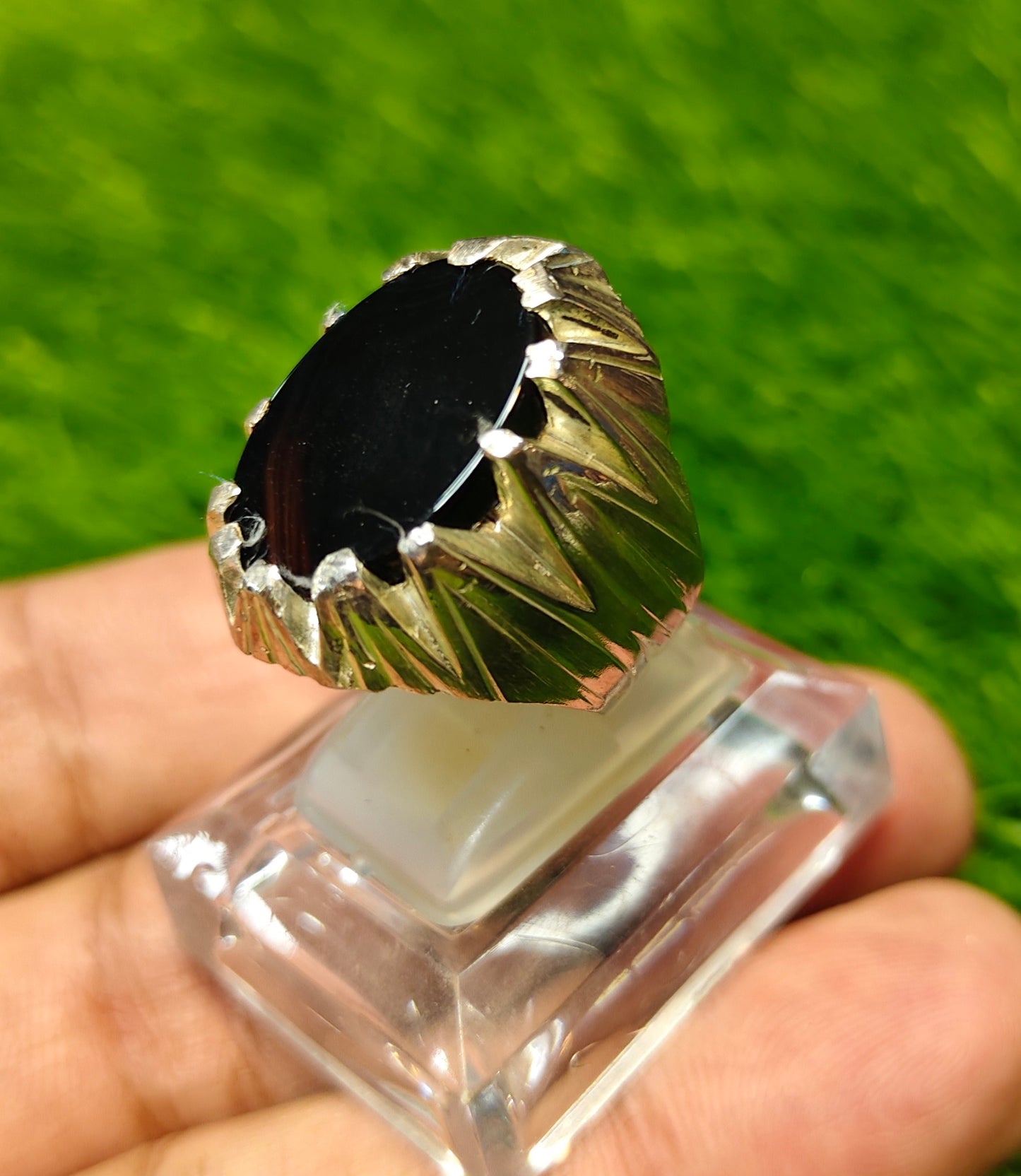Black Aqeeq  Ring