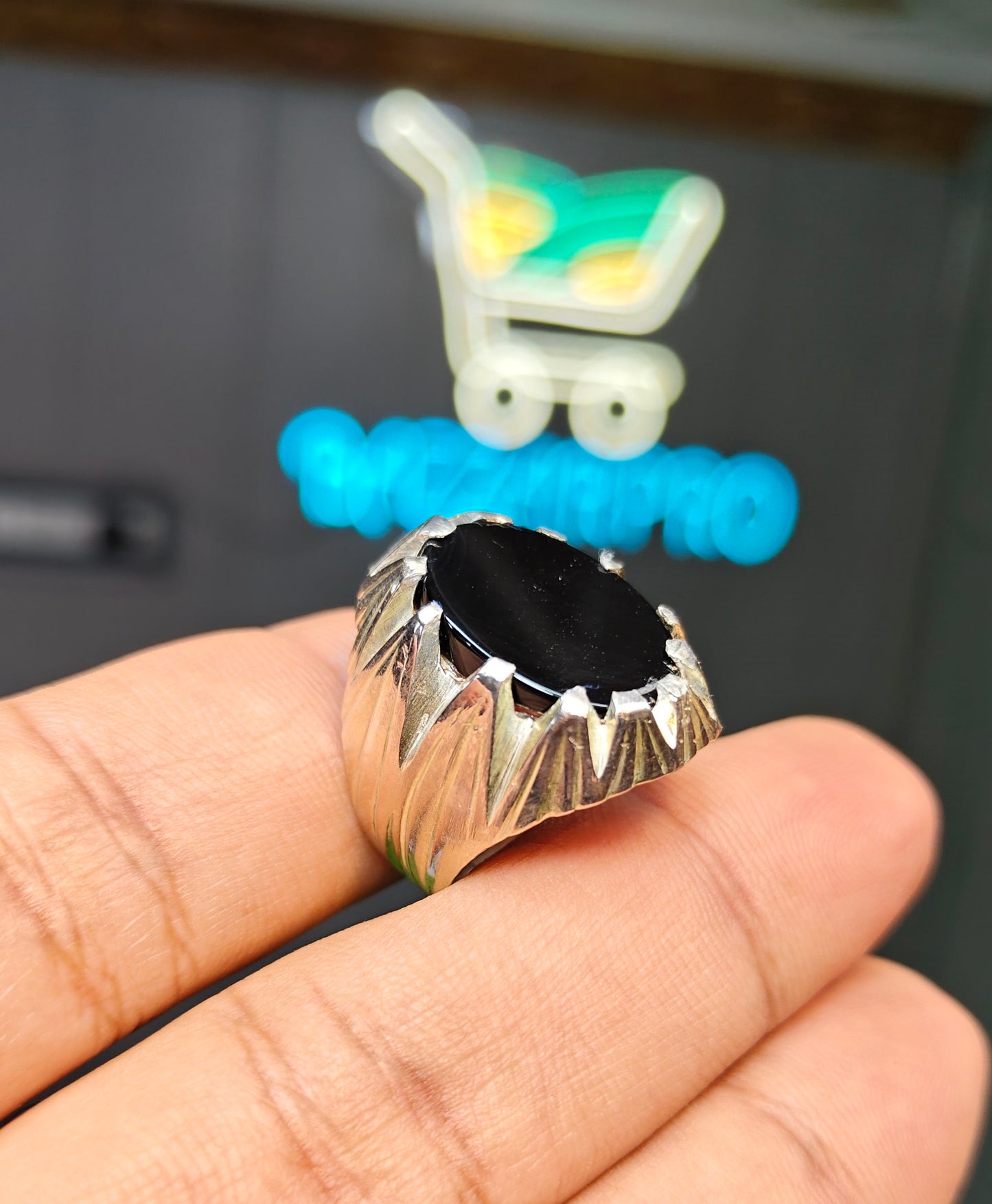Black Aqeeq  Ring