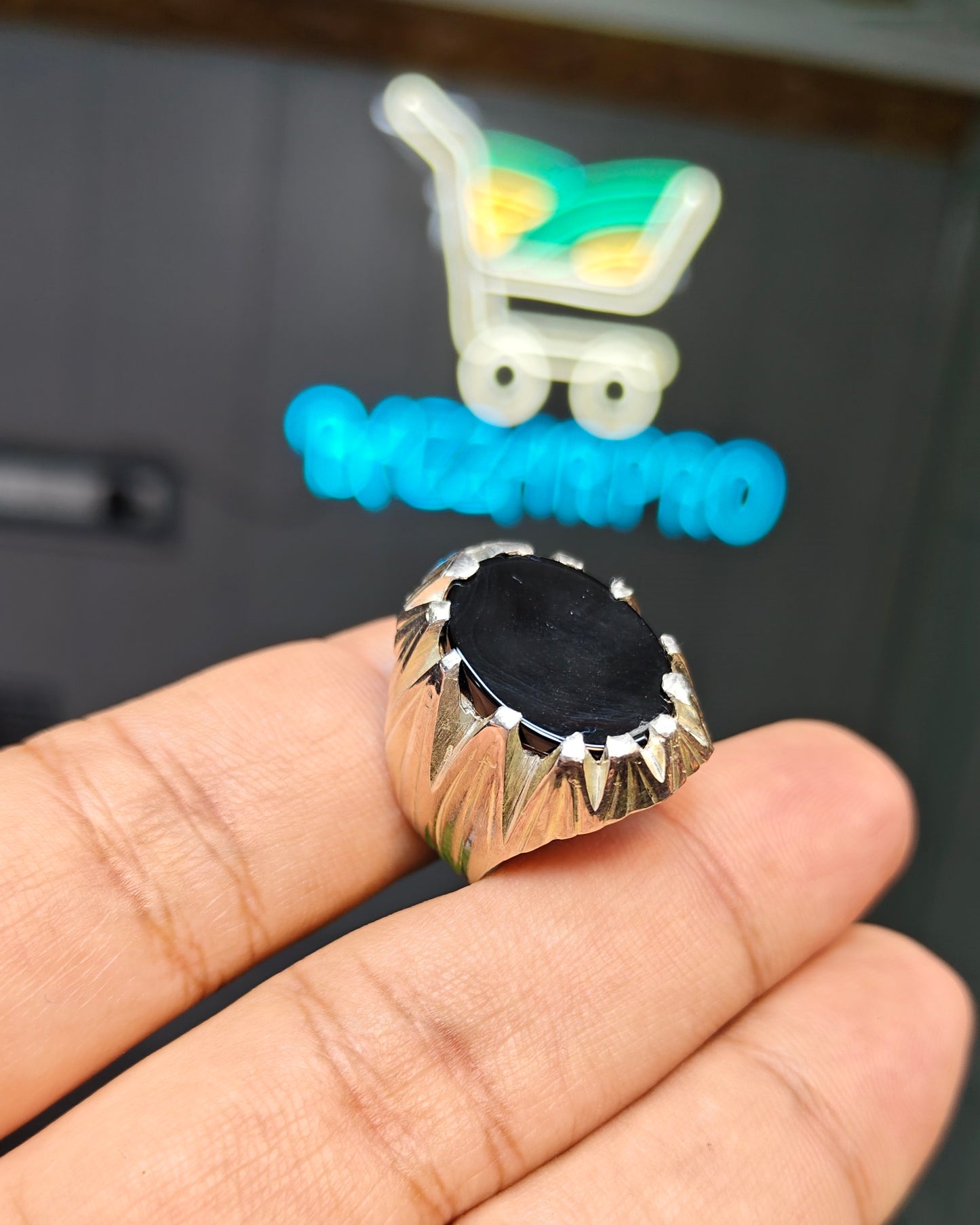 Black Aqeeq  Ring