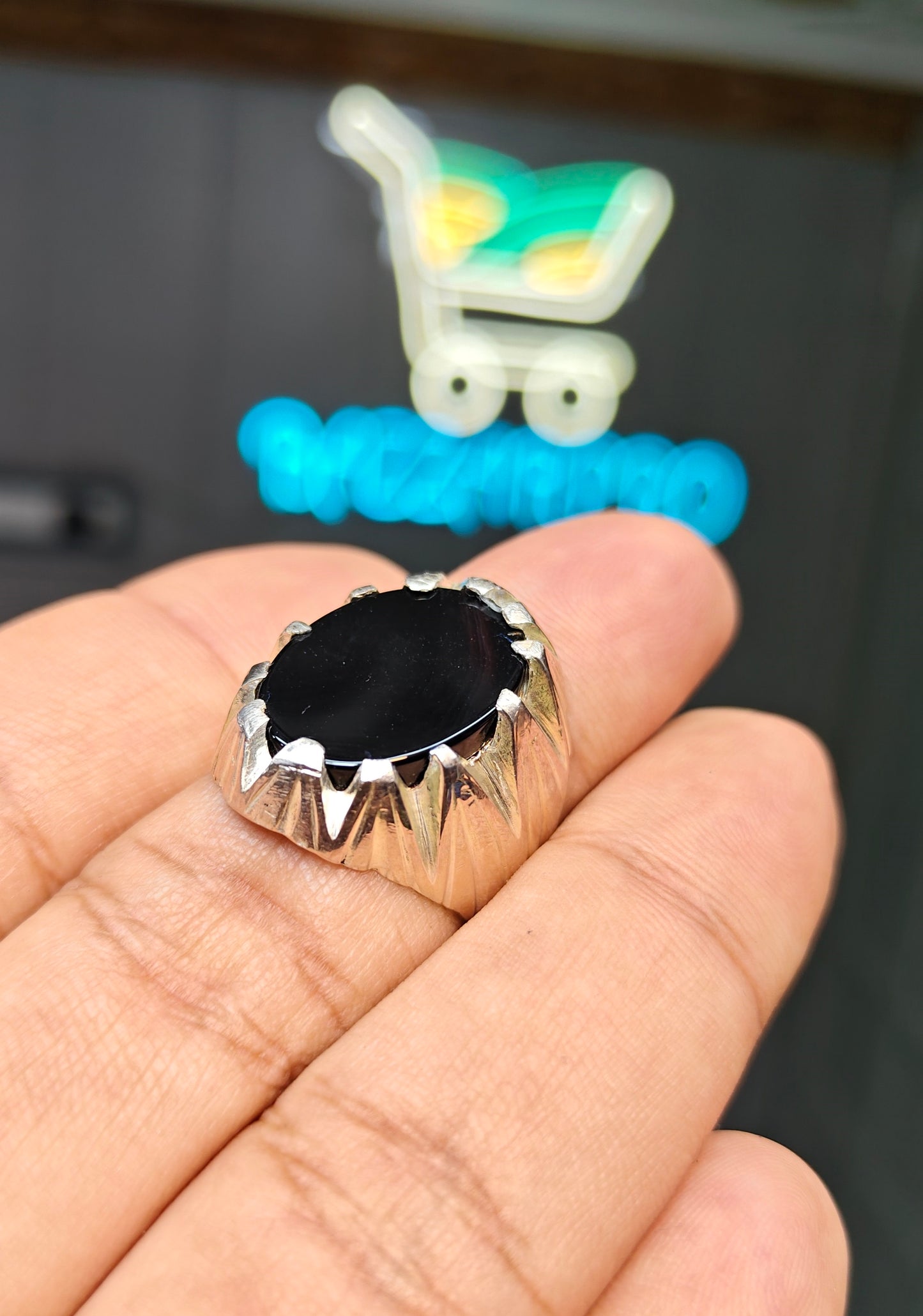 Black Aqeeq  Ring