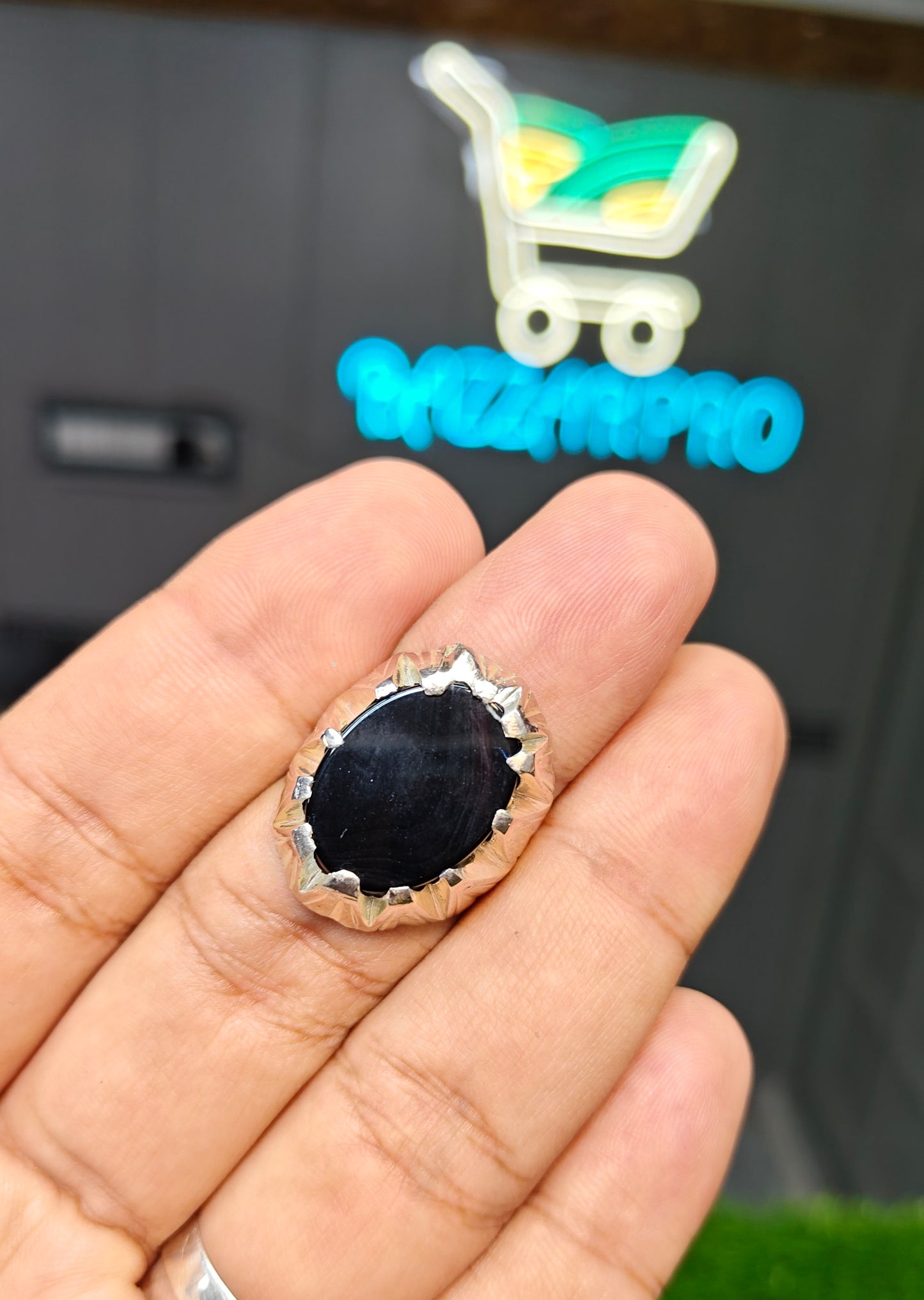 Black Aqeeq  Ring