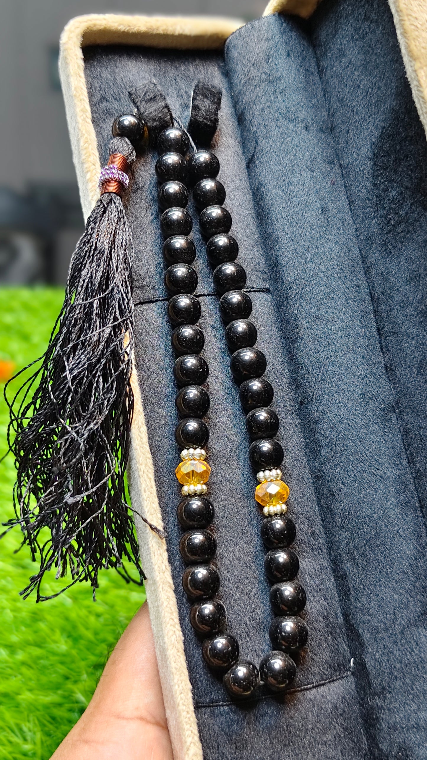 Black Aqeeq Tasbeeh (Original Stone)