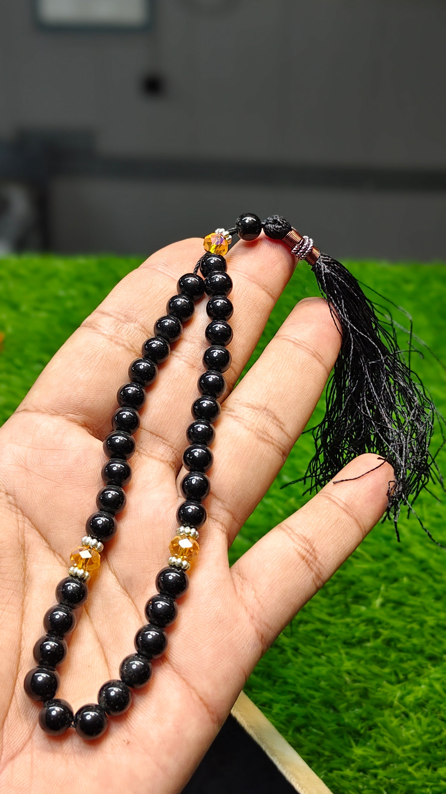 Black Aqeeq Tasbeeh (Original Stone)