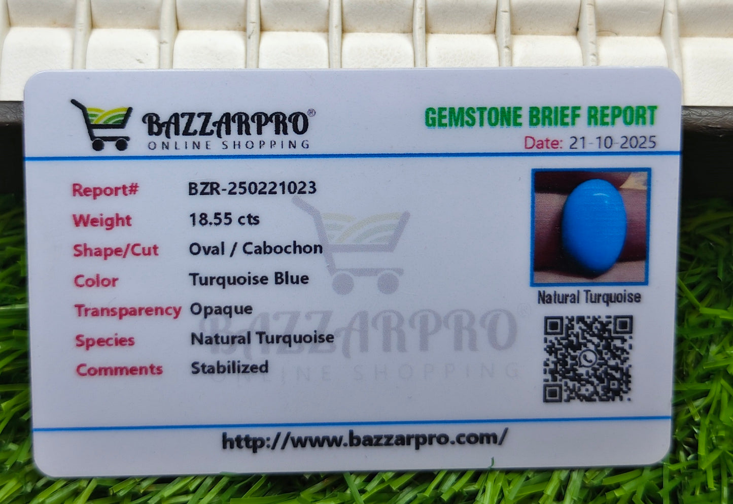 Premium Quality Irani Feroza With Lab Certificate