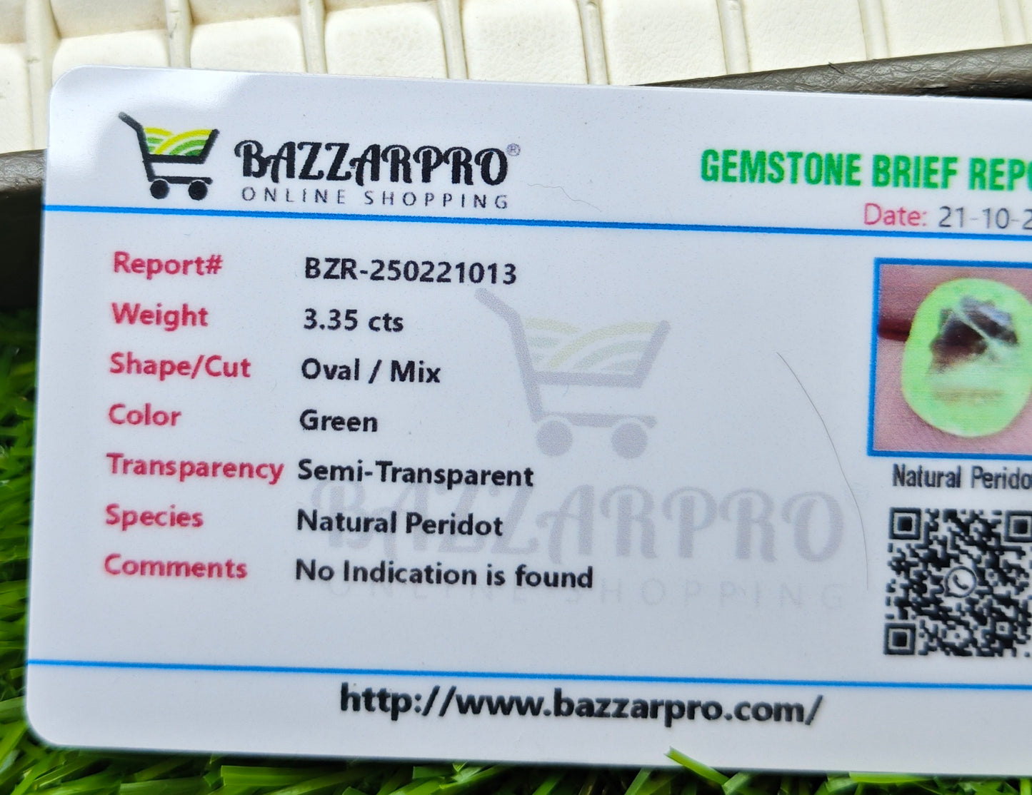 Premium Quality Peridot With Lab Certificate