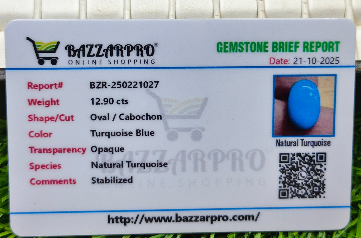 Premium Quality Irani Feroza With Lab Certificate