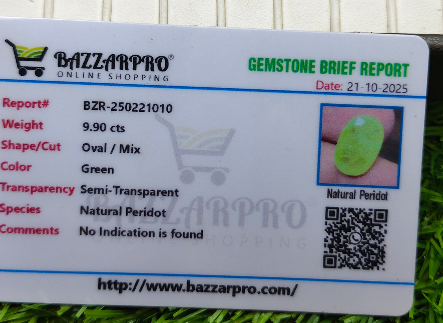 Premium Quality Peridot With Lab Certificate